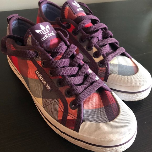 Cute Plaid Adidas Sneakers - Picture 1 of 4